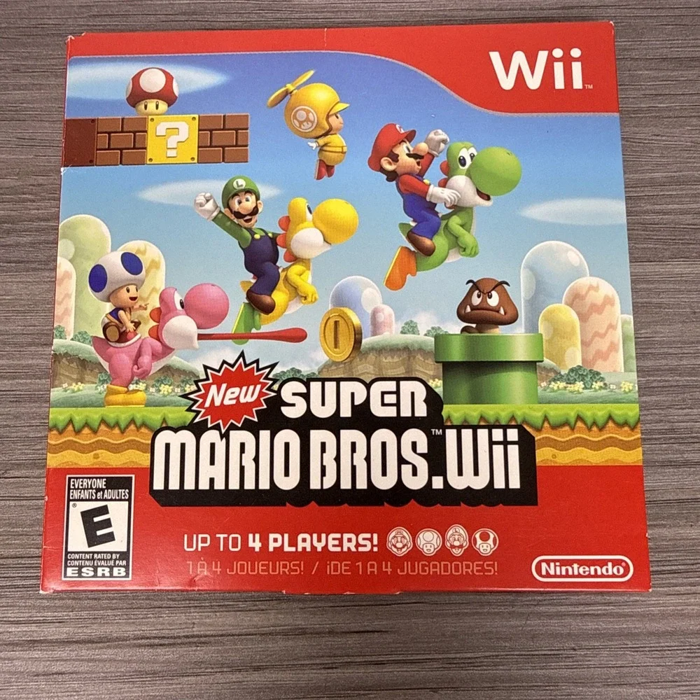 New Super Mario Bros. Wii (Nintendo Wii 2009) Complete In Box CIB Tested Working